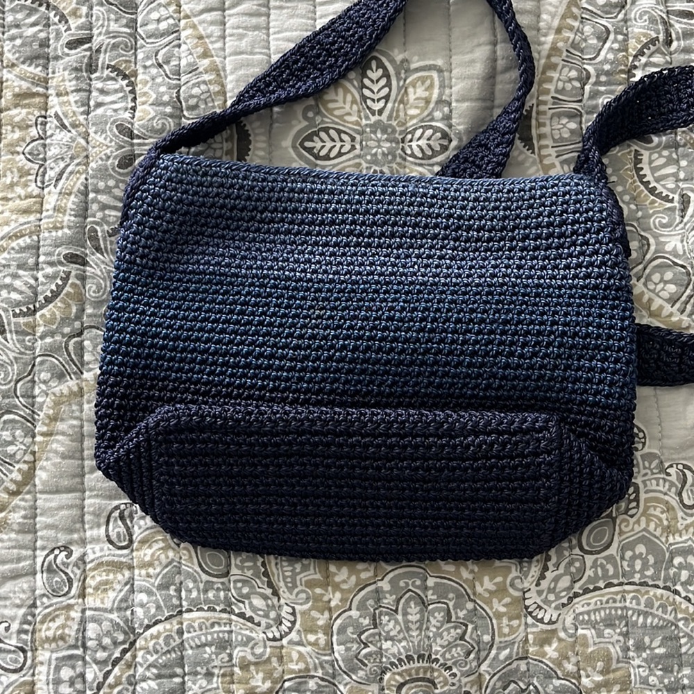Nwot Crossbody crochet bag navy and blue Color - Picture 2 of 10